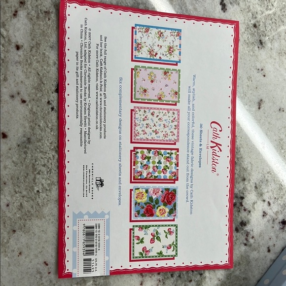 Floral Stationary Set - Blue and Red - Picture 7 of 7